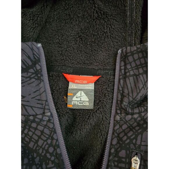 ACG XL Hooded Jacket Geometric  Sherpa Lined running hiking workout gym rat - Picture 4 of 9